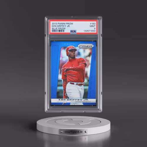 2013 Panini Prizm #183 Ken Griffey Jr - Blue Prizm (PSA 9 MINT)