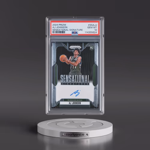 2024 Panini Prizm Sensational Signatures #SSAJJ AJ Johnson (PSA 10 GEM MINT)