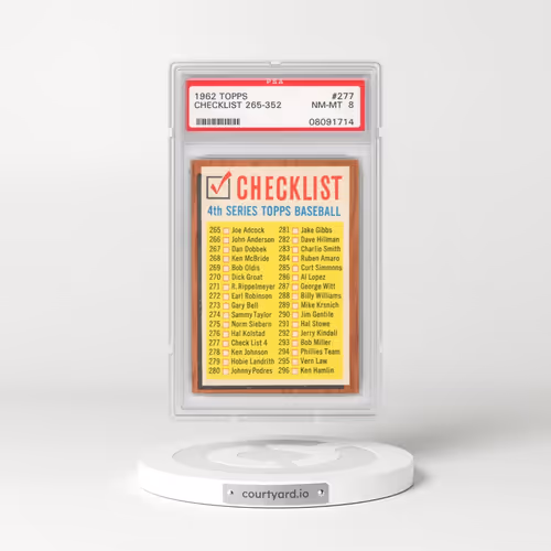 1962 Topps #277 Checklist 265-352 (PSA 8 NM-MT)