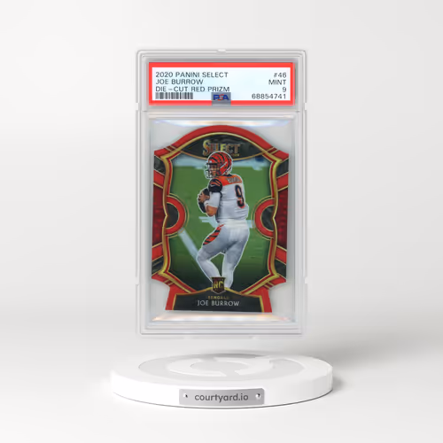 2020 Panini Select #46 Joe Burrow - Die-Cut Red Prizm (PSA 9 MINT)