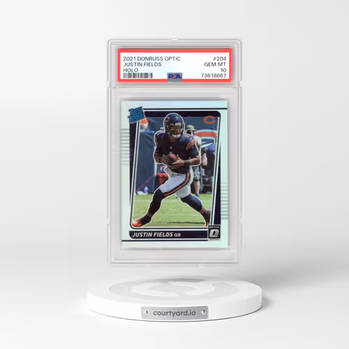 2021 Panini Donruss Optic #204 Justin Fields - Holo (PSA 10 GEM MINT)
