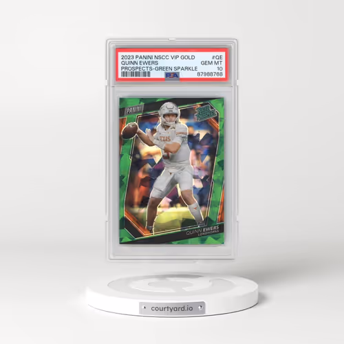 2023 Panini National VIP Gold Prospects #QE Quinn Ewers - Green Sparkle (PSA 10 GEM MINT)