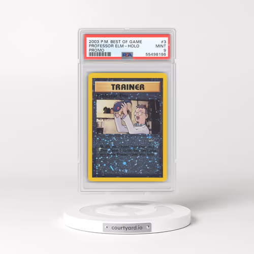 2003 Pokémon Best of Game Promo #3 Professor Elm - Reverse Foil (PSA 9 MINT)