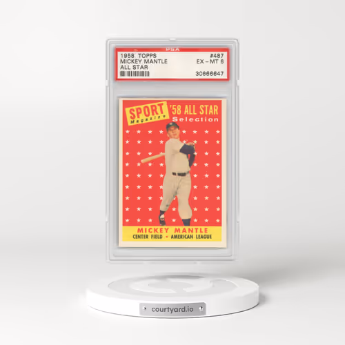 1958 Topps #487 Mickey Mantle - All Star (PSA 6 EX-MT)