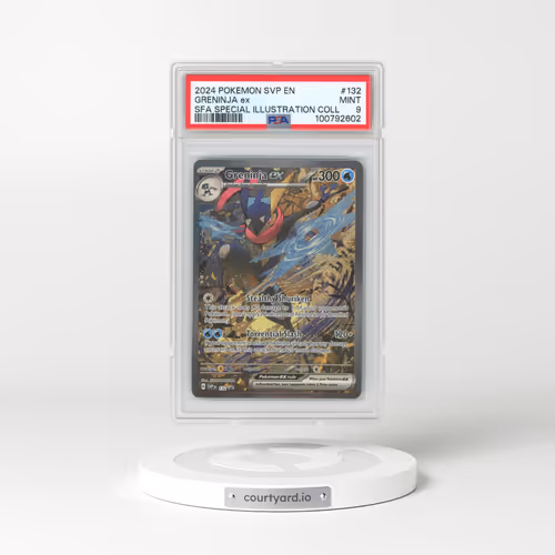 2024 Pokémon Svp EN-SV Black Star Promo #132 Greninja EX - Holo Shrouded Fable Special Illustration Collection (PSA 9 MINT)