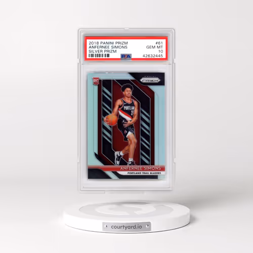 2018 Panini Prizm #61 Anfernee Simons - Silver Prizm (PSA 10 GEM MINT)