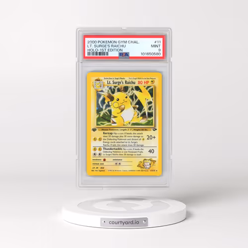 2000 Pokémon Gym Challenge #11 LT. Surge's Raichu - 1st Edition Holo (PSA 9 MINT)