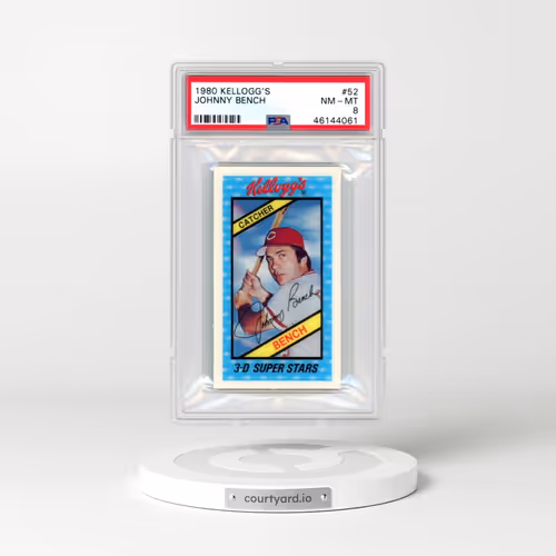 1980 Kellogg's #52 Johnny Bench (PSA 8 NM-MT)