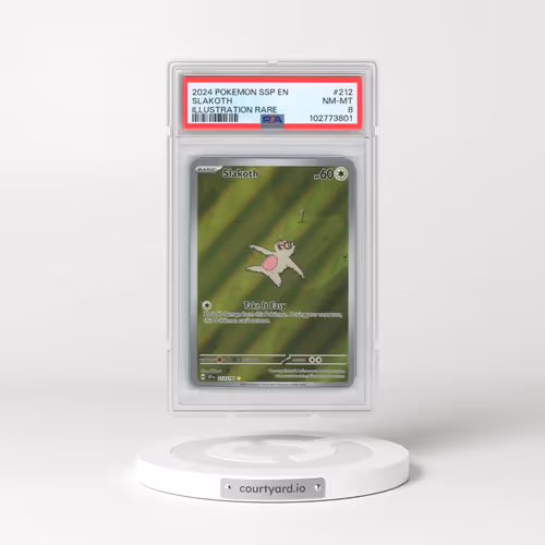 2024 Pokémon Ssp EN-Surging Sparks #212 Slakoth - Illustration Rare (PSA 8 NM-MT)