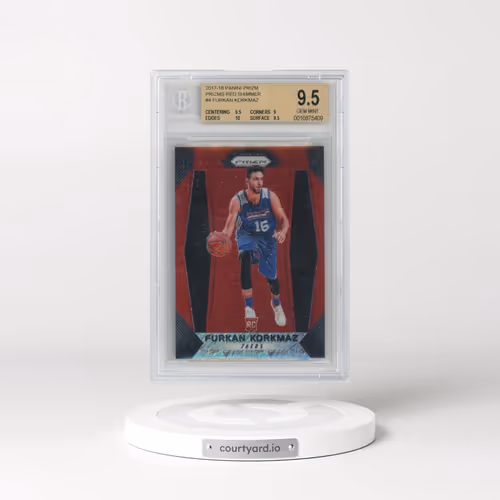 2017 Panini Prizm #4 Furkan Korkmaz - Red Shimmer (BGS 9.5 GEM MINT)
