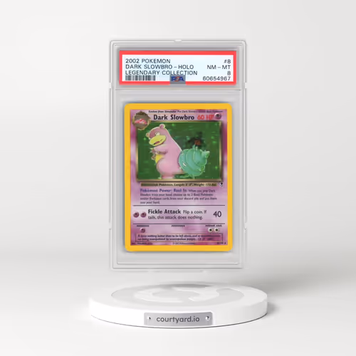 2002 Pokémon Legendary Collection #8 Dark Slowbro - Holo (PSA 8 NM-MT)
