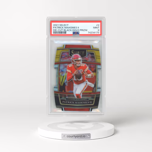 2021 Panini Select #2 Patrick Mahomes II - Die-Cut Black/Gold Prizm (PSA 9 MINT)