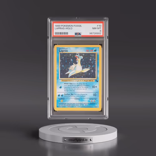 1999 Pokémon Fossil #10 Lapras - Holo (PSA 8 NM-MT)