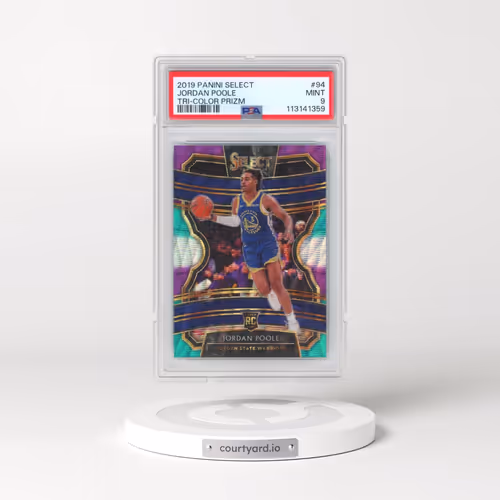 2019 Panini Select #94 Jordan Poole - Tri-Color Prizm (PSA 9 MINT)