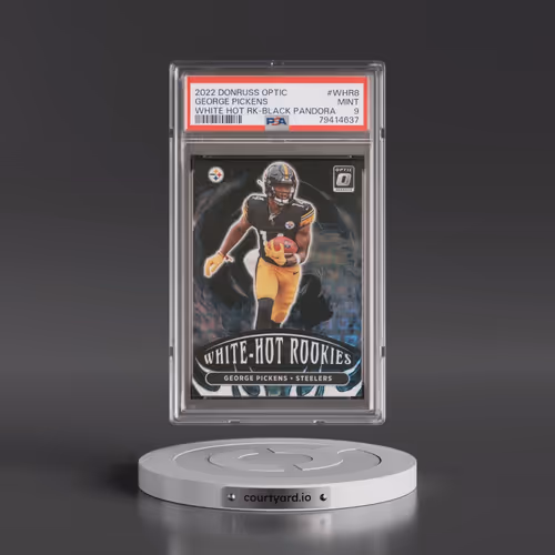 2022 Panini Donruss Optic White Hot Rookies #WHR8 George Pickens - Black Pandora (PSA 9 MINT)