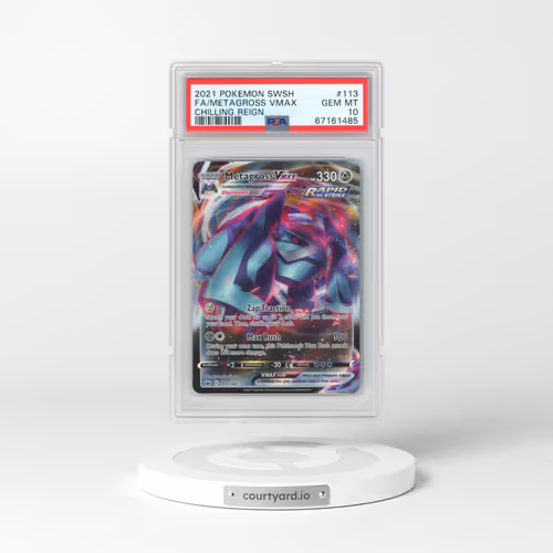 2021 Pokémon Sword & Shield Chilling Reign #113 Metagross Vmax - Full Art (PSA 10 GEM MINT)