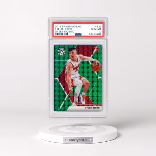 2019 Panini Mosaic #223 Tyler Herro - Green Mosaic (PSA 10 GEM MINT)