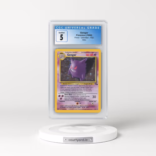 1999 Fossil #5/62 Gengar - Galaxy Star Holo (CGC 5 EX)