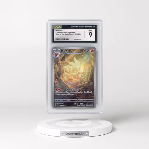 2023 Ruler of the Black Flame #110/108 Ninetales - Art Rare (CGC 9 MINT)