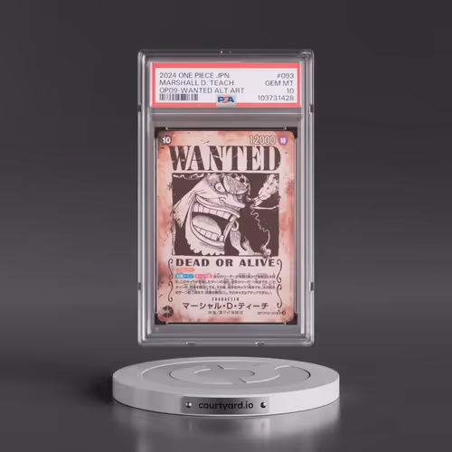 2024 One Piece Japanese OP09-Emperors in the New World #093 Marshall D. Teach - Wanted Alternate Art