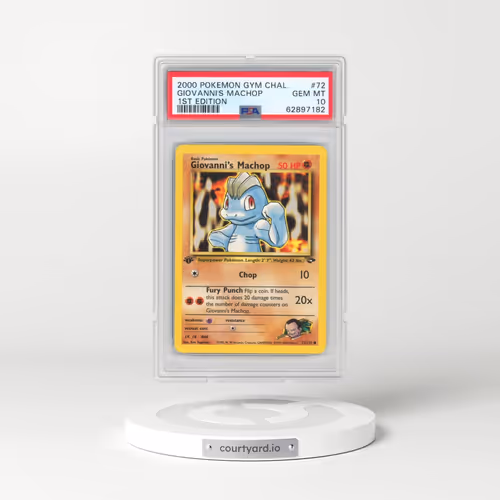 2000 Pokémon Gym Challenge #72 Giovanni's Machop - 1st Edition (PSA 10 GEM MINT)