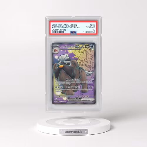 2025 Pokémon Dri EN-Destined Rivals #218 Arven's Mabosstiff EX - Holo Ultra Rare (PSA 10 GEM MINT)