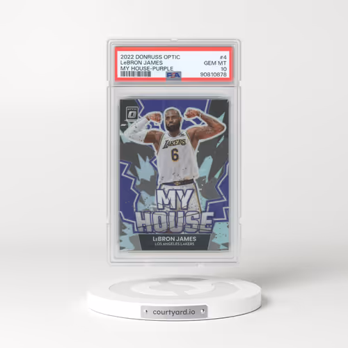 2022 Panini Donruss Optic My House #4 LeBron James - Purple (PSA 10 GEM MINT)