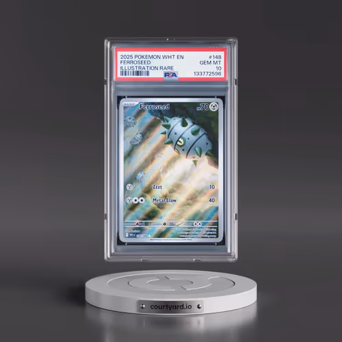 2025 Pokémon Wht EN-White Flare #148 Ferroseed - Illustration Rare (PSA 10 GEM MINT)