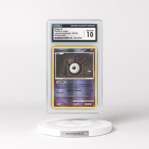 2008 Legends Awakened #80 Unown W - Holo (CGC 10 GEM MINT)