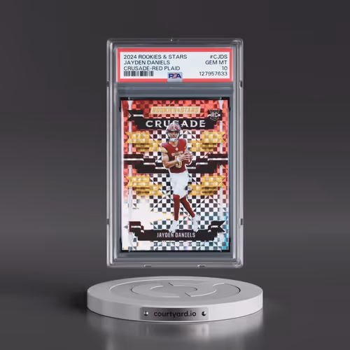 2024 Panini Rookies & Stars Crusade #CJDS Jayden Daniels - Red Plaid (PSA 10 GEM MINT)