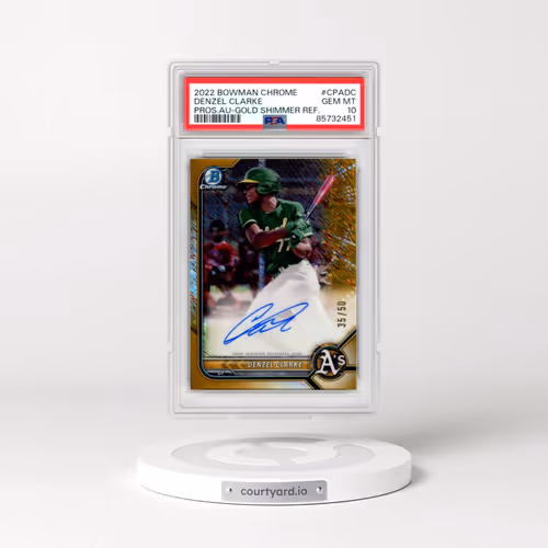 2022 Bowman Chrome Prospect Autographs #CPADC Denzel Clarke - Gold Shimmer Refractor (PSA 10 GEM MIN