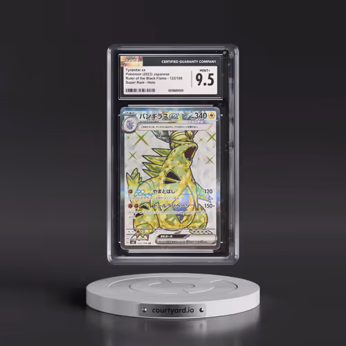2023 Pokémon SV3-Ruler of the Black Flame #122 Tyranitar EX - Holo Super Rare (CGC 9.5 MINT+)