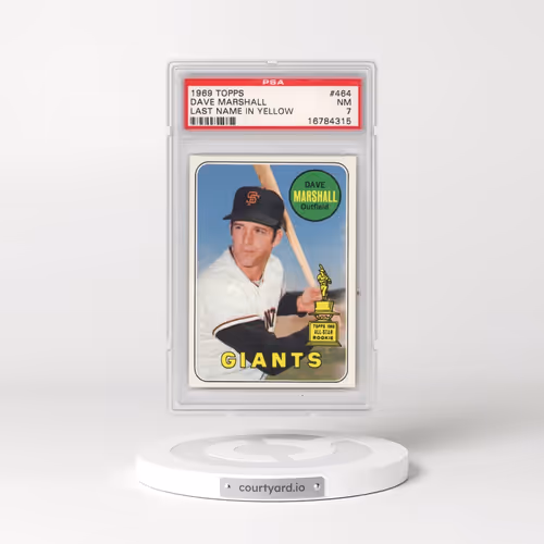 1969 Topps #464 Dave Marshall - Last Name in Yellow (PSA 7 NM)