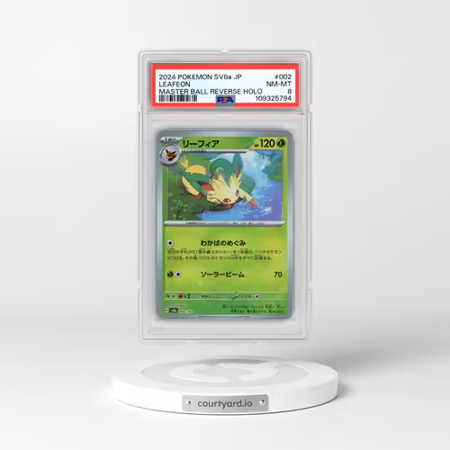 2024 Pokémon Sv8a-Terastal Fest EX #002 Leafeon - Reverse Holo Master Ball (PSA 8 NM-MT)