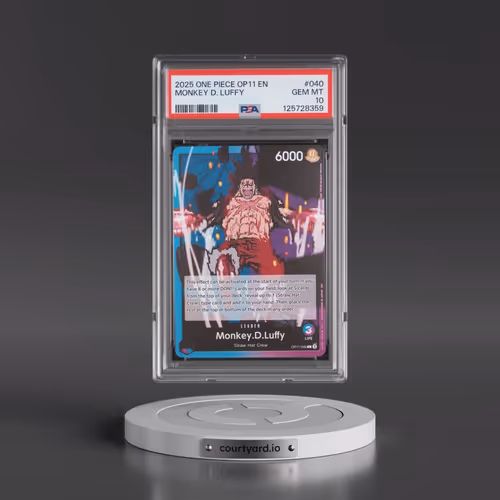 2025 One Piece OP11-A Fist of Divine Speed #040 Monkey D. Luffy (PSA 10 GEM MINT)