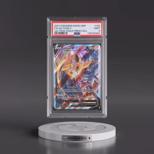 2021 Pokémon Swsh Black Star Promo #183 Jolteon V - Holo Full Art Jolteon Vmax Premium Collection (P