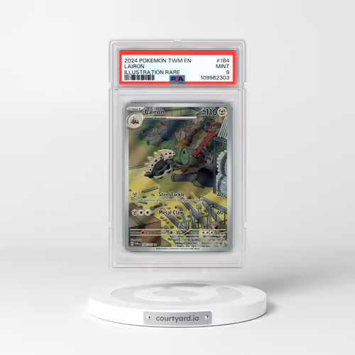 2024 Pokémon Twm EN-Twilight Masquerade #184 Lairon - Illustration Rare (PSA 9 MINT)