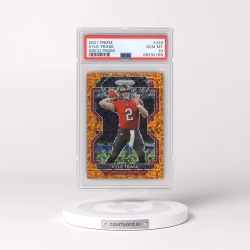2021 Panini Prizm #339 Kyle Trask - Disco Prizm (PSA 10 GEM MINT)