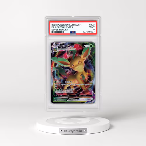 2021 Pokémon Sword & Shield Eevee Heroes #003 Leafeon Vmax - Full Art (PSA 9 MINT)