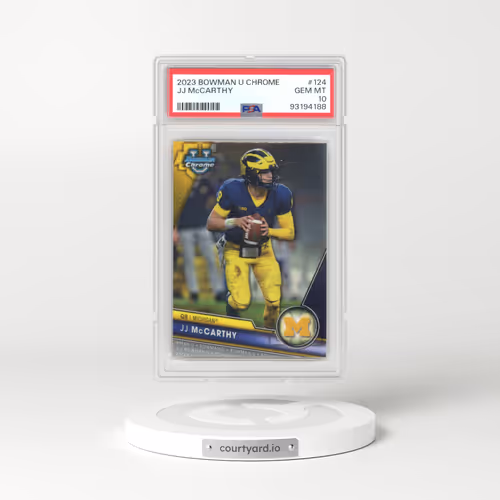 2023 Bowman University Chrome #124 JJ McCarthy (PSA 10 GEM MINT)