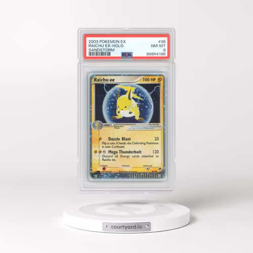 2003 Pokémon EX Sandstorm #98 Raichu EX - Holo Holo (PSA 8 NM-MT)