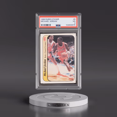 1986 Fleer Sticker #8 Michael Jordan (PSA 3 VG)