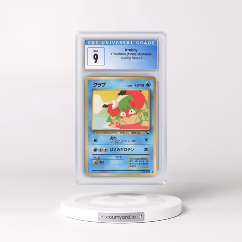 1998 Vending Series 2 (Pokeball Symbol. Glossy) Krabby (CGC 9 MINT)