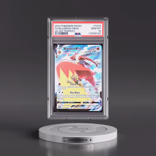 2022 Pokémon Sword & Shield Silver Tempest #TG15 Blaziken Vmax - Full Art (PSA 10 GEM MINT)