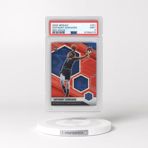 2020 Panini Mosaic #201 Anthony Edwards - Red Wave (PSA 9 MINT)