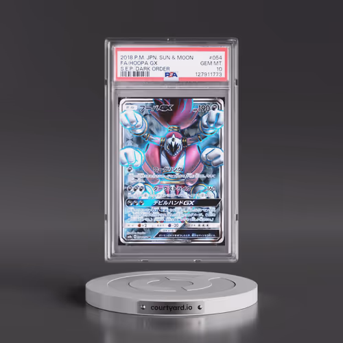 2018 Pokémon Sun & Moon Strength Expansion Pack Dark Order #054 Hoopa GX - Holo Full Art (PSA 10 GEM