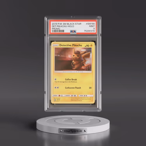 2019 Pokémon SM Black Star Promo #SM190 Detective Pikachu - Holo (PSA 9 MINT)