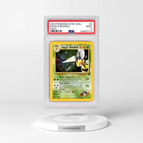 2000 Pokémon Gym Challenge #9 Koga's Beedrill - Holo (PSA 9 MINT)