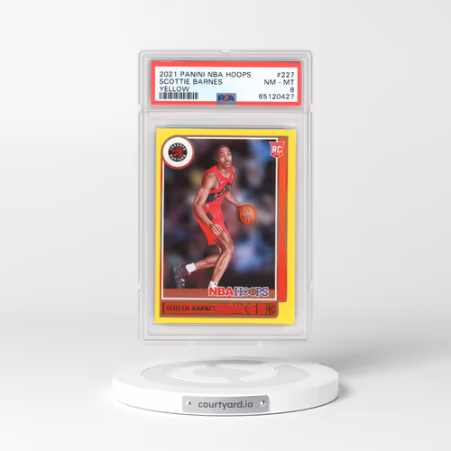 2021 Panini NBA Hoops #227 Scottie Barnes - Yellow (PSA 8 NM-MT)