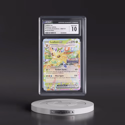 2025 Pokémon Pre EN-Prismatic Evolutions #006 Leafeon EX - Holo Surprise Box Exclusive (CGC 10 GEM M